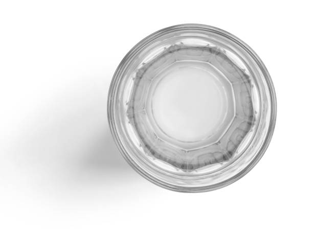 istock Top view of water glass cup 669413762