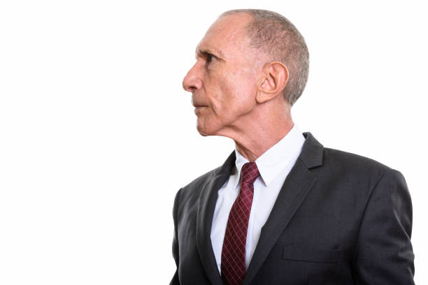 istock Close up profile view of senior businessman 669437018
