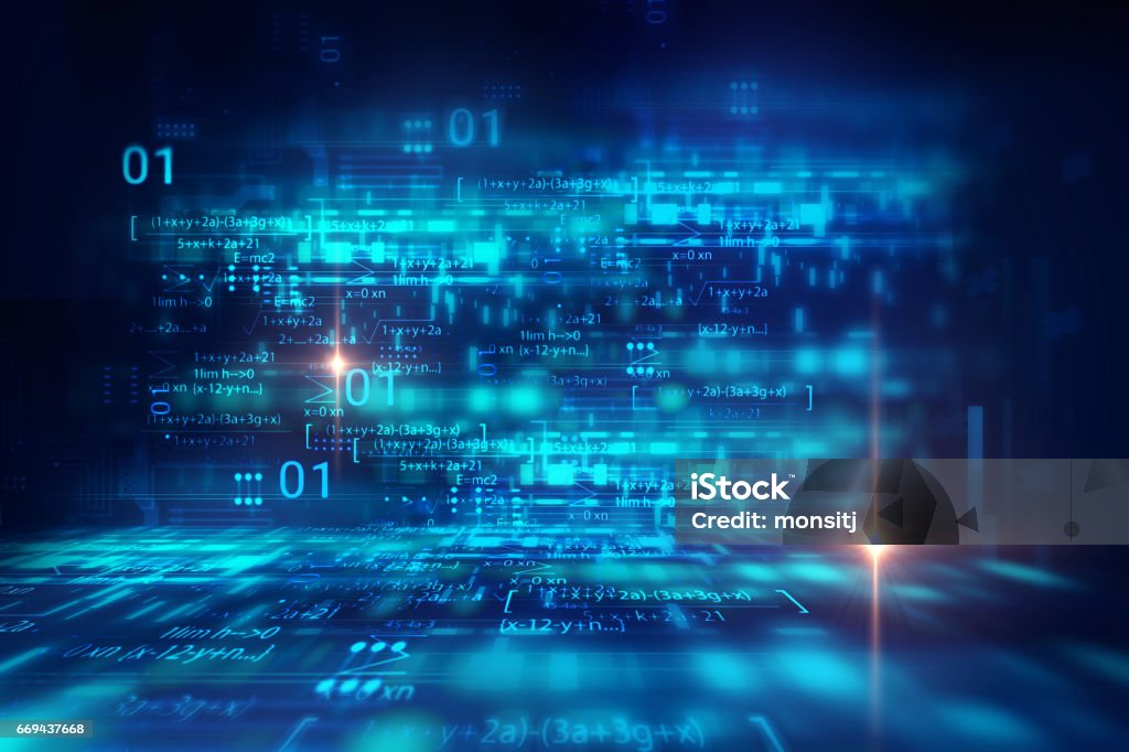 Digital Code Number Abstract Technology Background Stock Photo ...