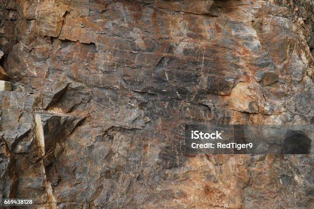 Empty Side Rocks Empty Natural Rock Wall Texture Stock Photo - Download Image Now ...