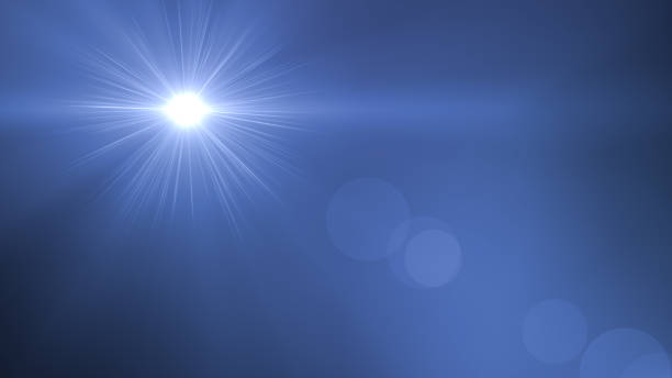 istock Lens flare light  over black background. Easy to add  overlay or screen filter over photos 669438512