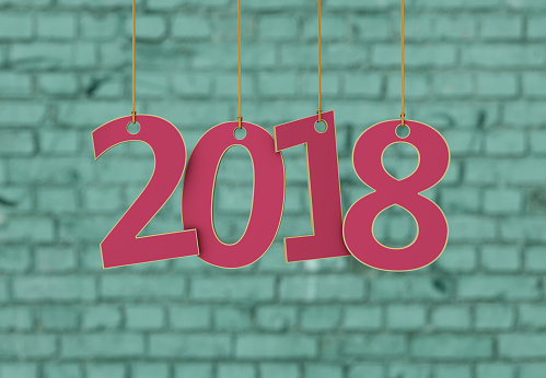 New Year 2018 - 3D Rendered Image