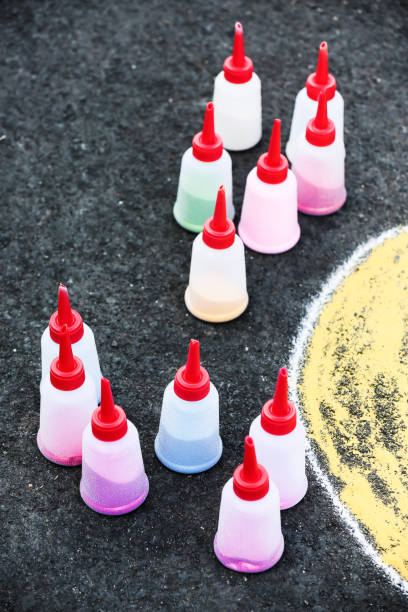 istock Colorful sand in plastic bottle for sand painting 669474404
