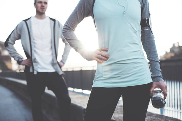 istock Group of athletes standing on the street 669476736
