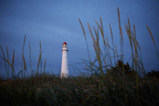 faro bianco di tahkuna sull'isola di hiiumaa - hiiumaa foto e immagini stock