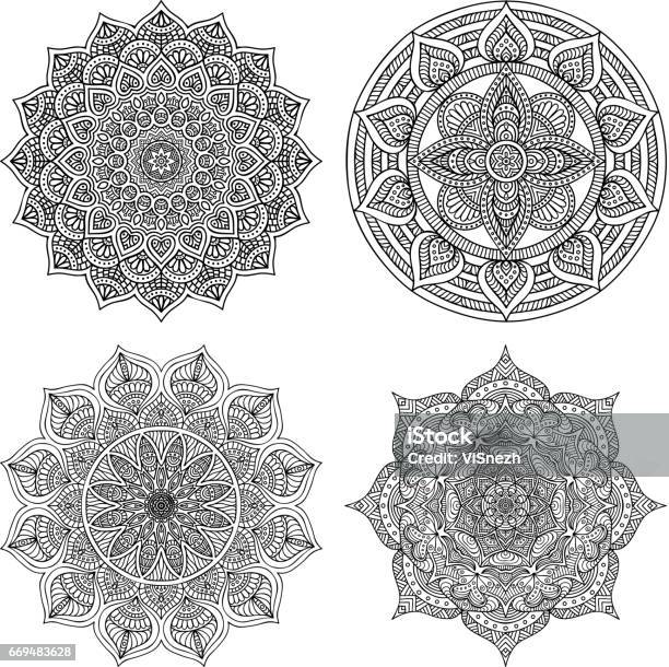 Vector Decorate Mandala Stock Illustration - Download Image Now - Abstract, Art, Border - Frame