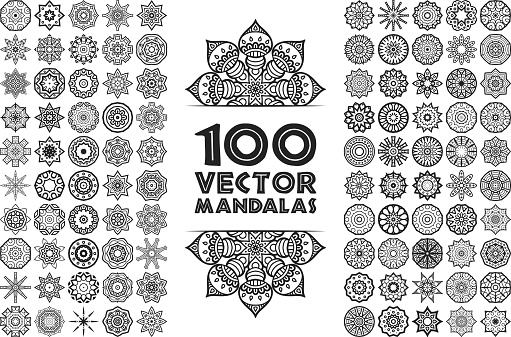 Ornament beautiful  card with mandala. Geometric circle element made in vector