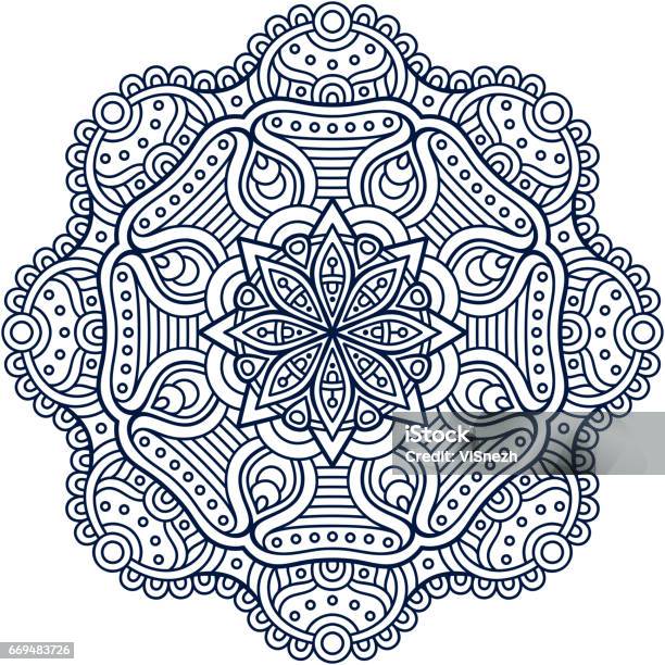 Vector Decorate Mandala Stock Illustration - Download Image Now - Abstract, Art, Border - Frame