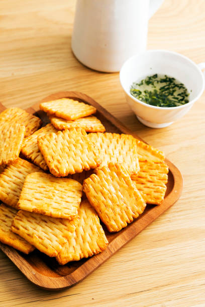 istock Delicious Japanese rice cracker for tea time 669484966