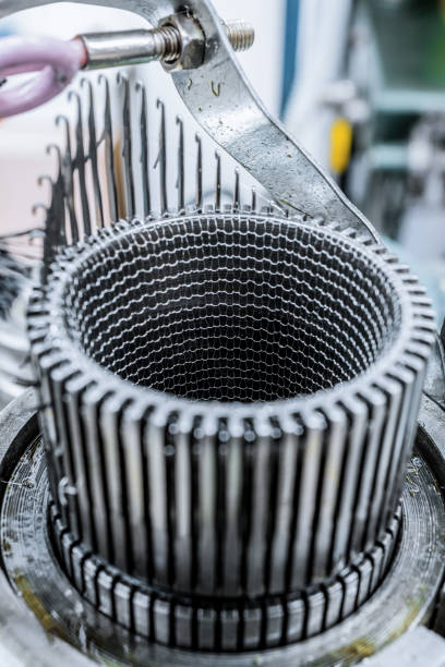 istock Mechanism for making metal braiding 669485244