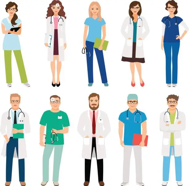 Vector illustration of Healthcare medical team workers