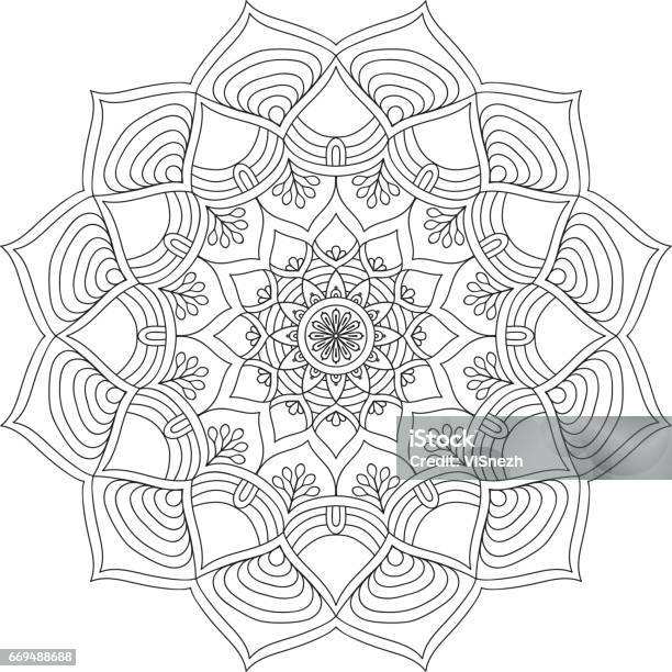 Mandala Stock Illustration - Download Image Now - Abstract, Art, Bright