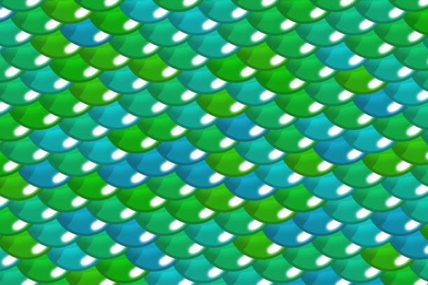 istock Colorful blue scales holiday background 669489144