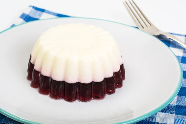 istock Delicious low-calorie dessert-Cherry Milk Jelly 669492268
