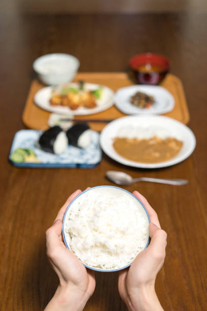 Image of rice and Japanese food