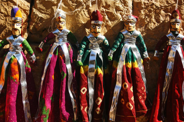 istock Colorful Rajasthan puppets hanging 669520126