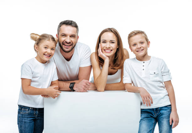 istock Cheerful family standing together 669525012