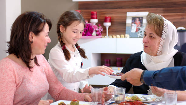 istock Family iftar meal in Ramadan 669533680