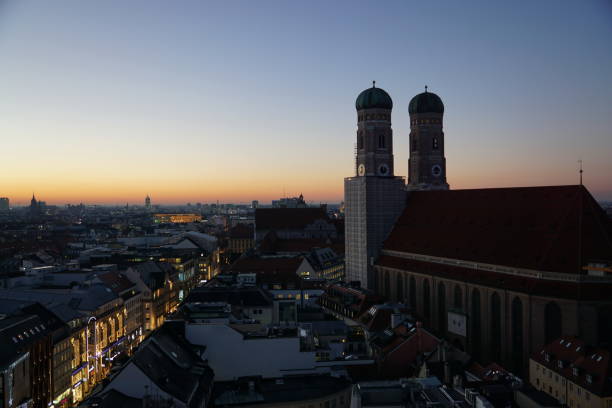 istock Germany Bavaria. Munich -  The pedestrian zone at twilight. 669541132