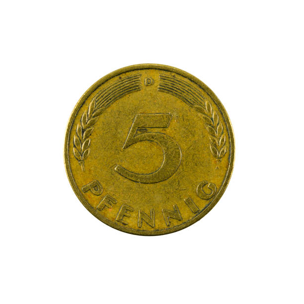 istock 5 german pfennig coin (1950) obverse isolated on white background 669544980