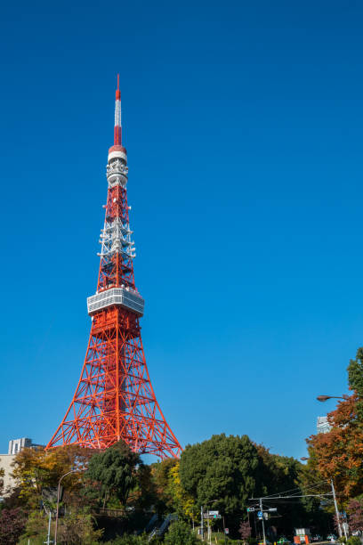 istock Tokyo Tower under clear blue sky, Japan 669545784