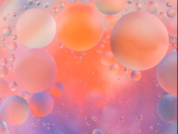 istock Pretty pastel oil and liquid bubble abstract. 669545960