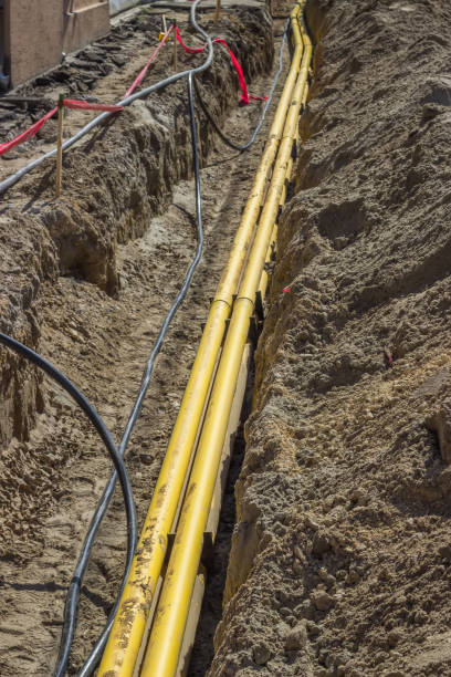 istock installing new ground infrastructure in the street 669552076
