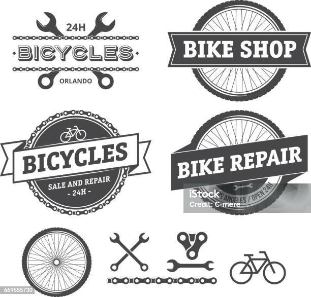 Manuscrito sal Conciliador Ilustración de Emblemas De Taller Y Reparación De Bicicletas y más Vectores  Libres de Derechos de Andar en bicicleta - Andar en bicicleta, Bicicleta,  Bielorrusia - iStock