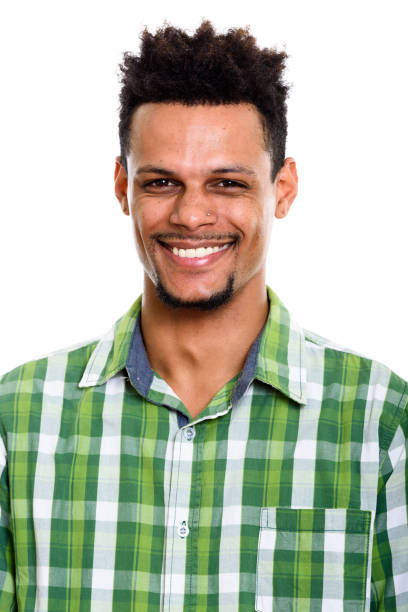 istock Studio shot of young happy African man smiling 669558696