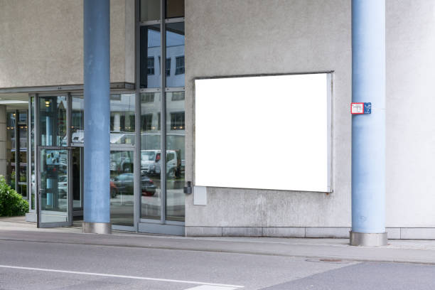 istock Blank Advertisement Sign City Urban Public White Isolated Clipping Path 669559178