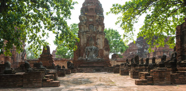 istock Old Thai Temple in Wat MahaThat Temple, Ayutthaya, Thailand 669559464
