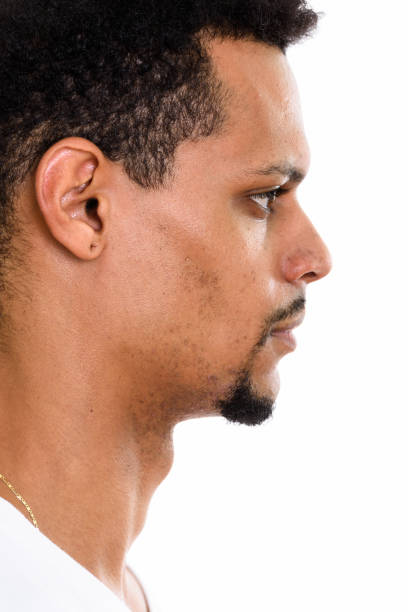 istock Profile view of face of young African man 669559628