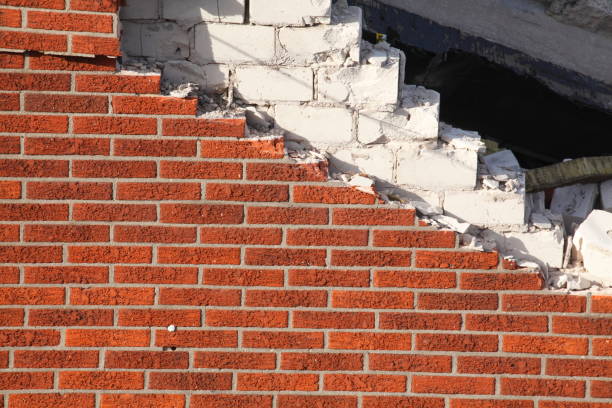istock Remains of the wall demolished house 669570146