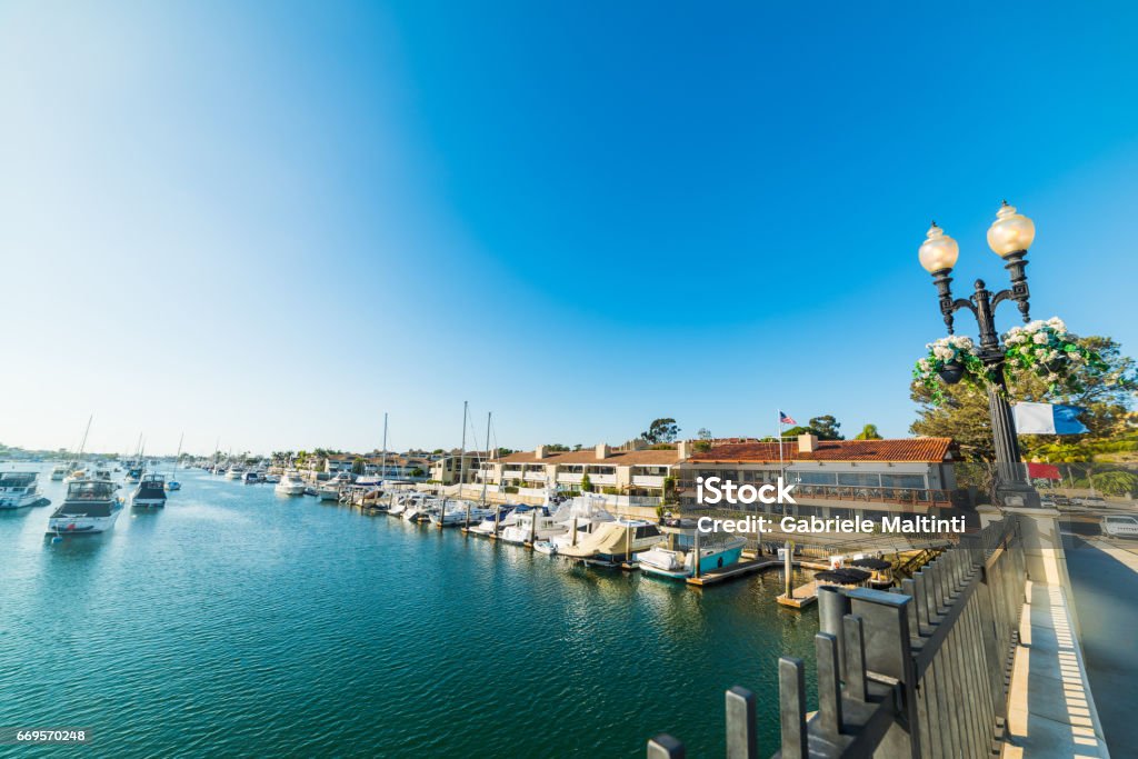 Balboa island in Newport Beach Balboa island in Newport Beach, California Island Stock Photo
