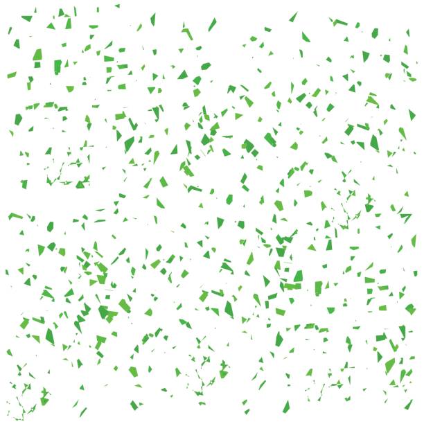 ilustrações de stock, clip art, desenhos animados e ícones de green paper confetti - white green colors paper