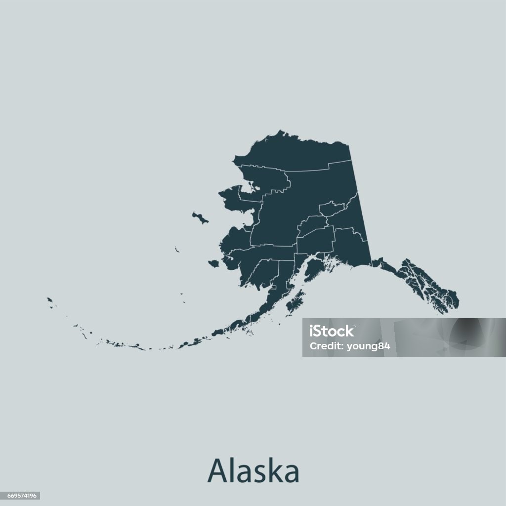 Vector Alaska State Map Alaska Stock Illustration - Download Image Now - Alaska - US State ...