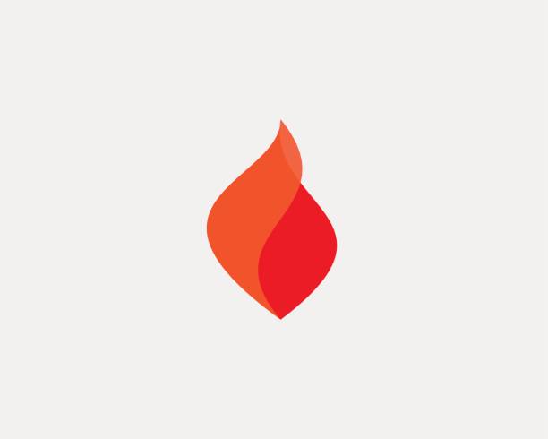 화재 그릴 로고 심볼 디자인입니다. 화 염 벡터 아이콘 로고 - flaming torch flame fire symbol stock illustrations