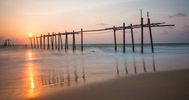 istock Old bridge in the sea, Phang-Nga, Thailand 669577144