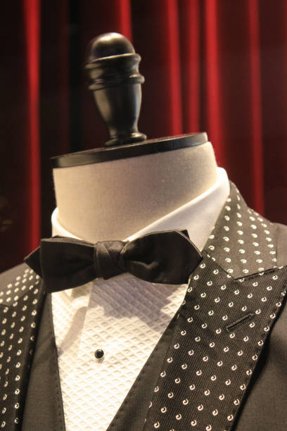 Black tuxedo jacket on mannequin