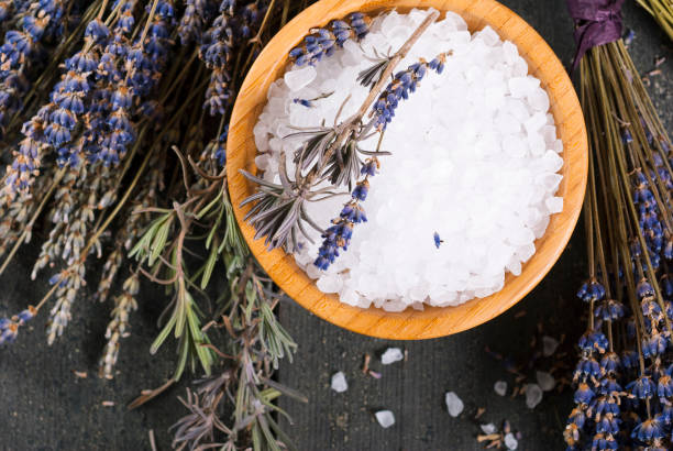 istock Bath salt and lavenders 669580974