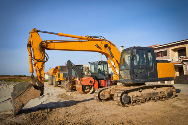 istock Excavators parked at the site 669581458
