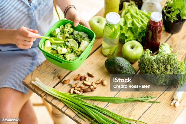 Healthy Salad On The Table Stock Photo - Download Image Now - Eating, Green Color, Vegetable
