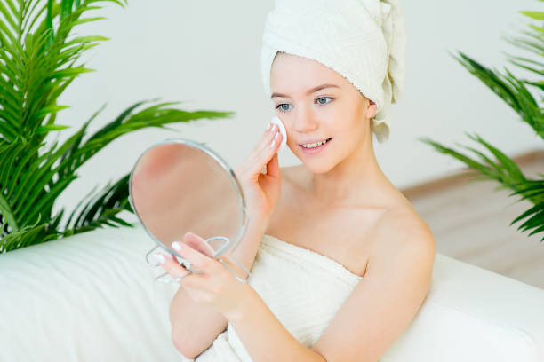 istock Woman applying a cream 669593990