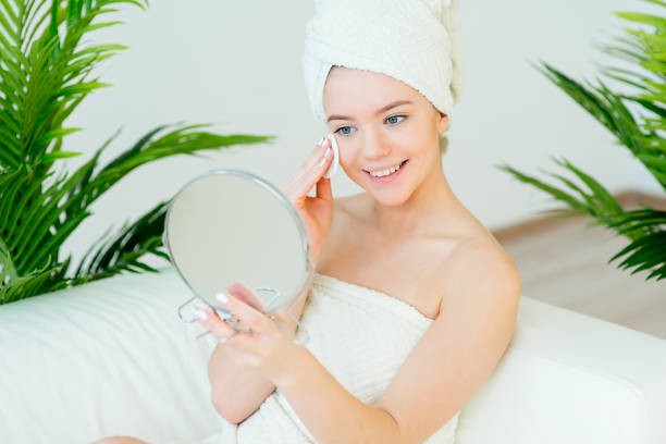 istock Woman applying a cream 669594070