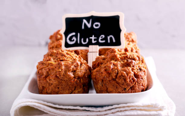 Kein Gluten-Muffins auf Platte – Foto