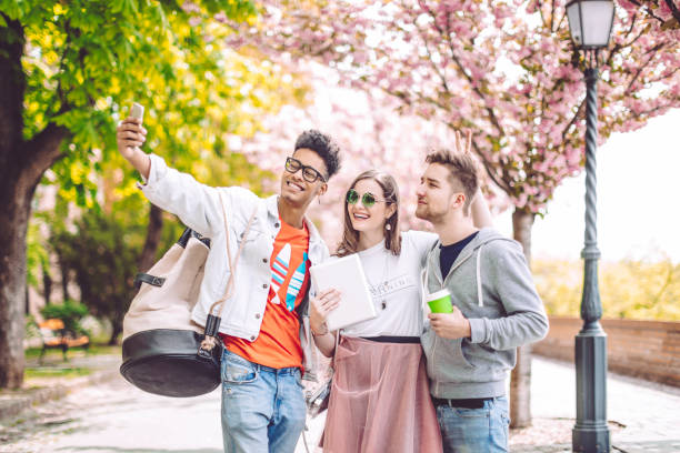 Friends spending time together in the city