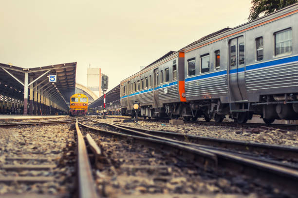 istock The train is running on the rails 669644750