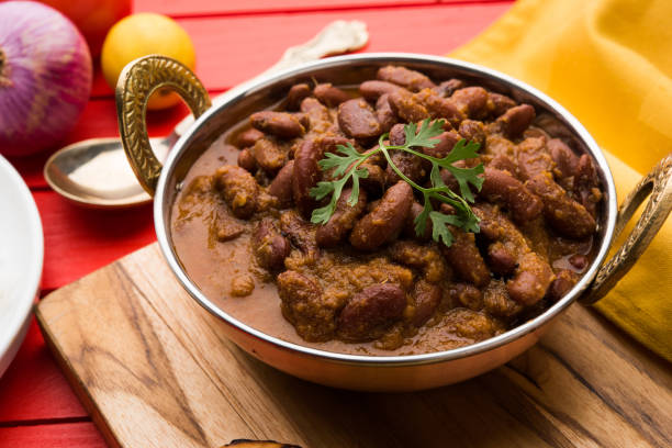 istock kidney bean curry or rajma or rajmah chawal and roti, typical north indian main course, selective focus 669645018