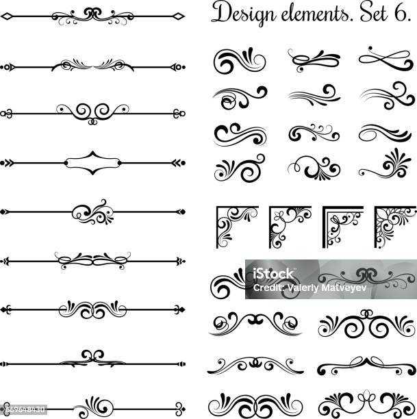 Ornamental Borders And Flourish Corners Royal Ornament Swirls Vector Vintage Page Dividers Stock Illustration - Download Image Now