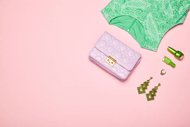 istock Fashion lady accessories set 669656218